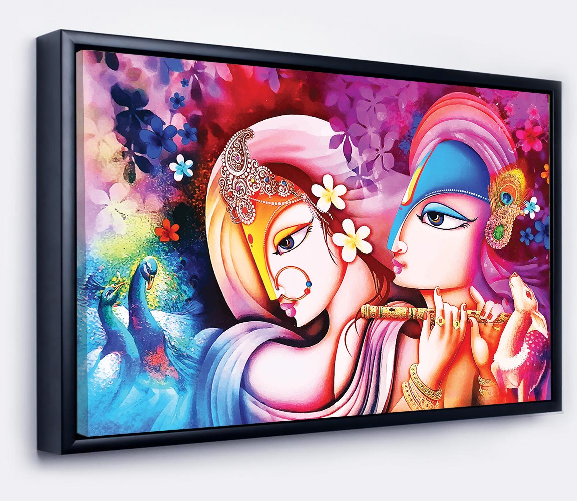 Canvas Wall Art,PAINTINGS, Classic Krishna Gopala Murlidhar Canvas Wall Painting 